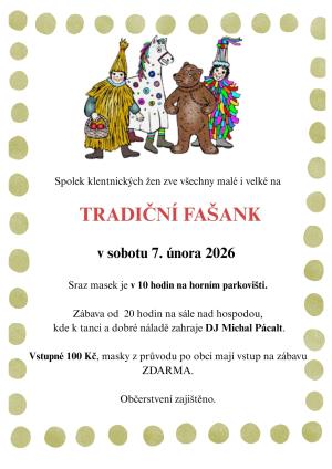 masky na tradičním fašanku